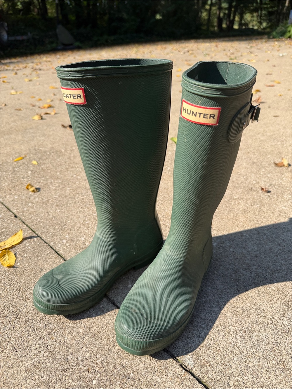 Kids vintage hunter green boots